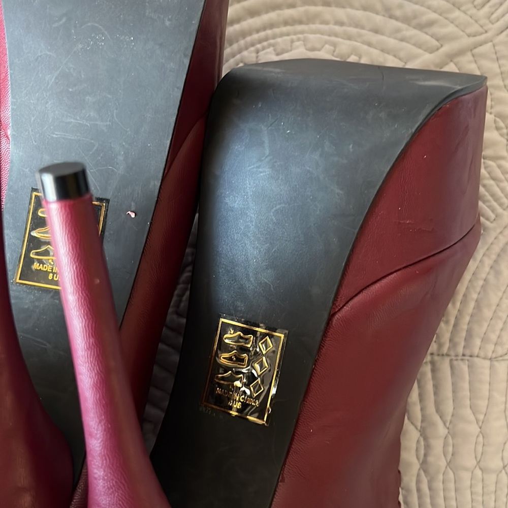 SCENE  size 8 Color Burgundy - Picture 6 of 9